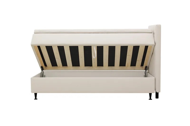 Hilton Plus Komplett Sängpaket med Förvaring 90x200 cm - Ljusbeige - Möbler - Sovrum - Sängar - Kontinentalsängar