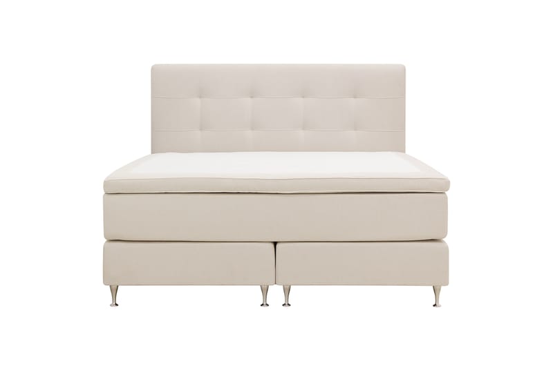 Hilton Premium Komplett Sängpaket 160x200 cm - Ljusbeige Tyg - Möbler - Sovrum - Sängar - Komplett Sängpaket