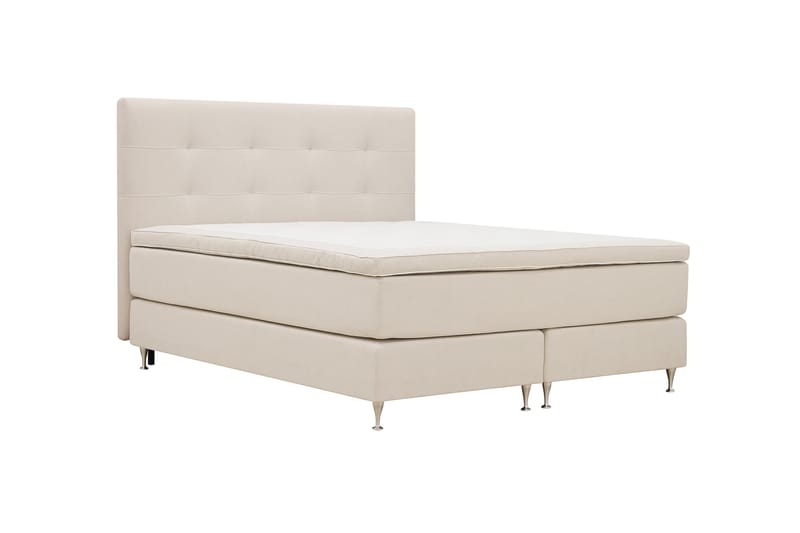 Hilton Premium Komplett Sängpaket 160x200 cm - Ljusbeige Tyg - Möbler - Sovrum - Sängar - Komplett Sängpaket