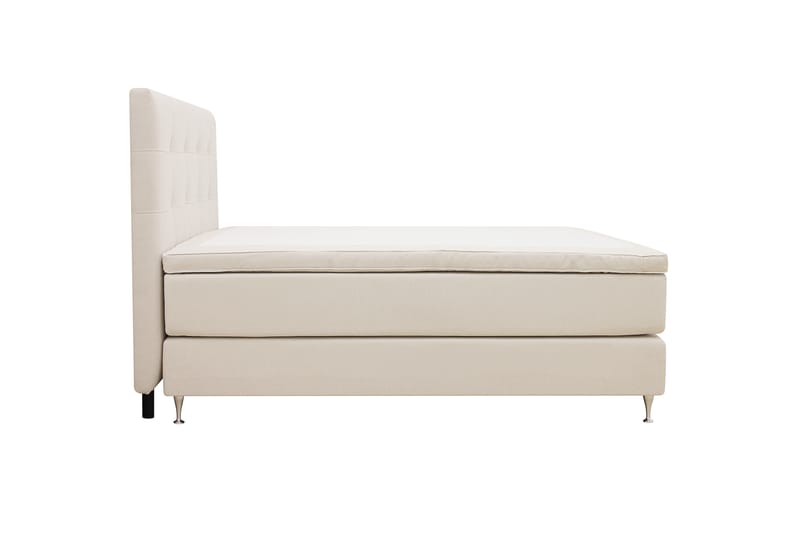 Hilton Premium Komplett Sängpaket 160x200 cm Kontinentalsäng med Sänggavel - Ljusbeige Tyg - Möbler - Sovrum - Sängar - Kontinentalsängar