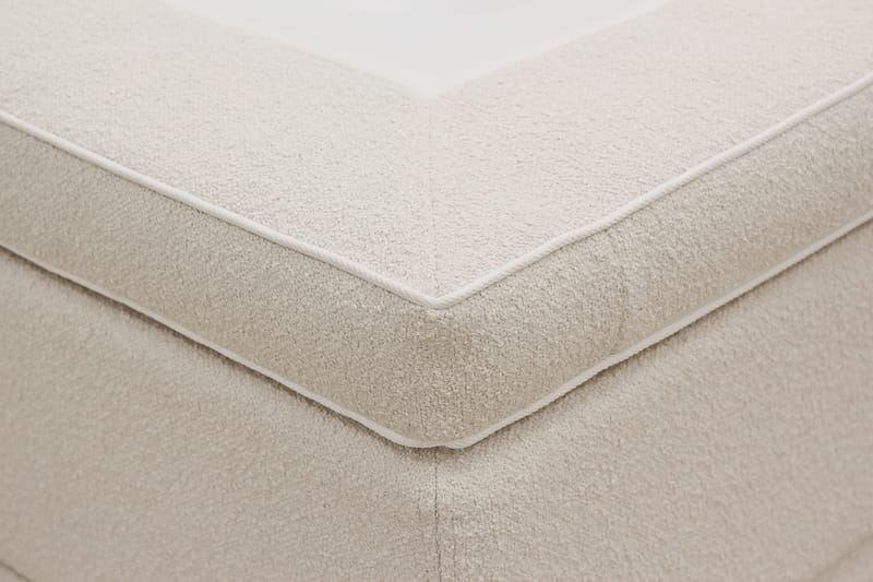 Hilton Premium Komplett Sängpaket 180x200 cm Kontinentalsäng med Sänggavel - Ljusbeige Bouclé - Möbler - Sovrum - Sängar - Kontinentalsängar