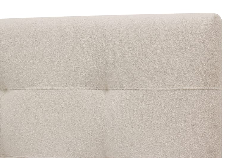Hilton Premium Komplett Sängpaket 160x200 cm Kontinentalsäng med Sänggavel - Ljusbeige Bouclé - Möbler - Sovrum - Sängar - Kontinentalsängar