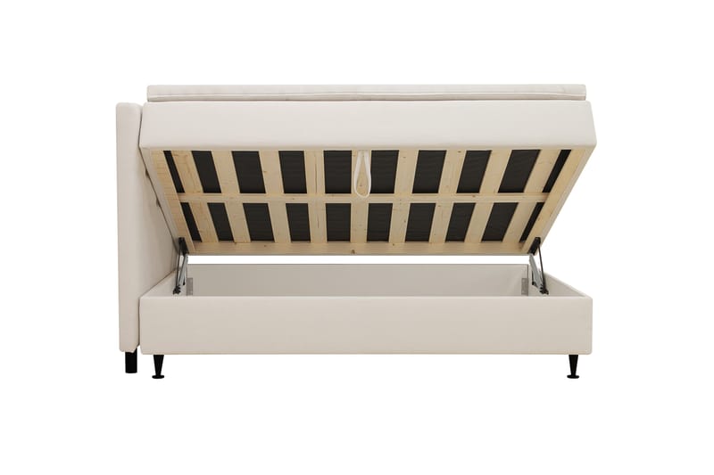 Hilton Plus Komplett Sängpaket med Förvaring 120x200 cm - Ljusbeige - Möbler - Sovrum - Sängar - Kontinentalsängar