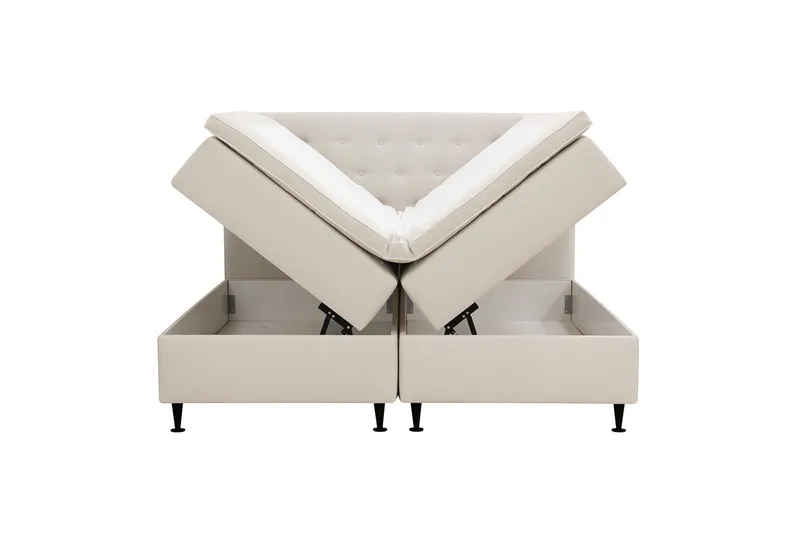 Hilton Plus Komplett Sängpaket med Förvaring 160x200 cm - Ljusbeige - Möbler - Sovrum - Sängar - Kontinentalsängar