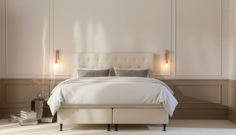 Hilton Plus Sängpaket 180x200 cm - Ljusbeige - Möbler - Sovrum - Sängar - Komplett Sängpaket