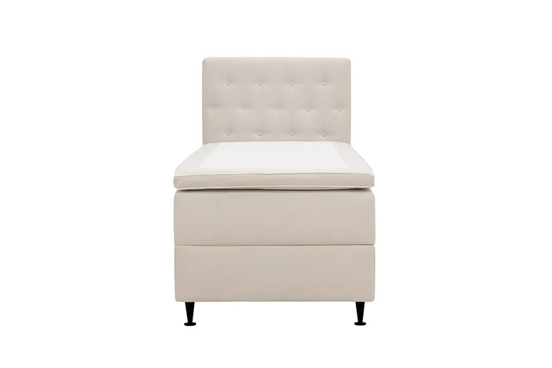 Hilton Plus Komplett Sängpaket med Förvaring 90x200 cm, Ljusbeige