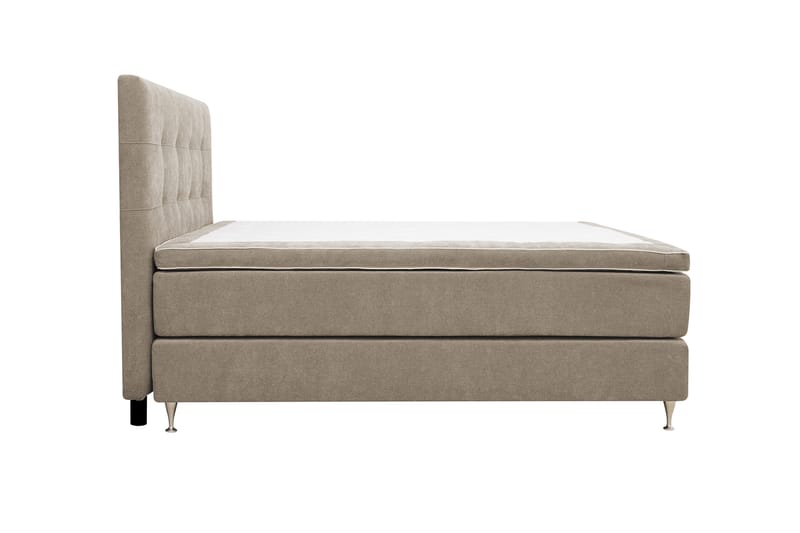 Hilton Premium Komplett Sängpaket 160x200 cm Kontinentalsäng med Sänggavel - Ljusbrun Tyg - Möbler - Sovrum - Sängar - Kontinentalsängar