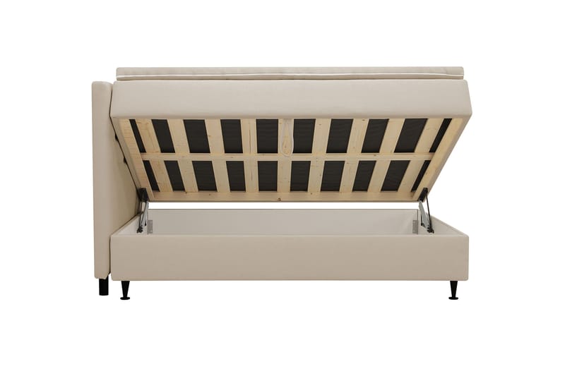 Hilton Plus Komplett Sängpaket med Förvaring 120x200 cm - Beige - Möbler - Sovrum - Sängar - Kontinentalsängar