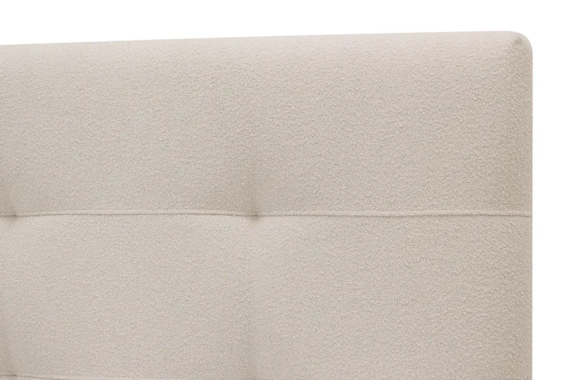 Hilton Premium Komplett Sängpaket 180x200 cm Kontinentalsäng med Sänggavel - Ljusbeige Bouclé - Möbler - Sovrum - Sängar - Kontinentalsängar