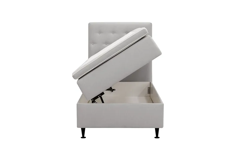 Hilton Plus Komplett Sängpaket med Förvaring 90x200 cm - Grå - Möbler - Sovrum - Sängar - Kontinentalsängar