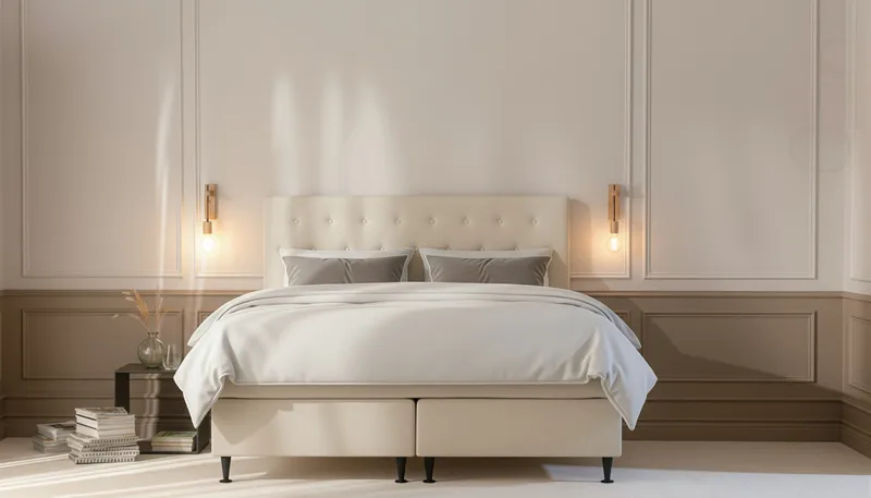 Hilton Plus Komplett Sängpaket 160x200 cm - Ljusbeige - Möbler - Sovrum - Sängar - Komplett Sängpaket