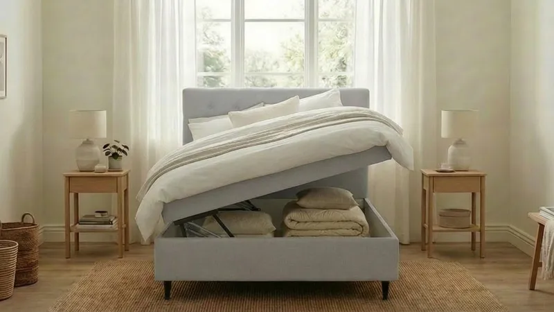 Hilton Plus Komplett Sängpaket med Förvaring 120x200 cm - Grå - Möbler - Sovrum - Sängar - Kontinentalsängar