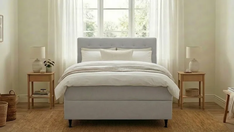 Hilton Plus Komplett Sängpaket med Förvaring 140x200 cm - Grå - Möbler - Sovrum - Sängar - Kontinentalsängar