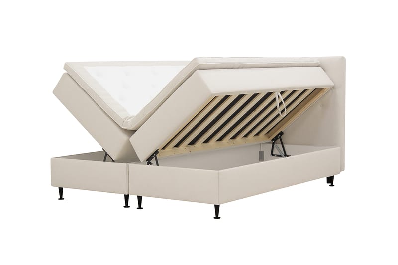 Hilton Plus Komplett Sängpaket med Förvaring 180x200 cm - Ljusbeige - Möbler - Sovrum - Sängar - Kontinentalsängar