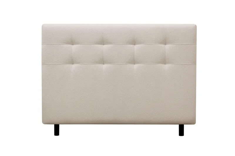 Hilton Premium Komplett Sängpaket 160x200 cm Kontinentalsäng med Sänggavel - Ljusbeige Bouclé - Möbler - Sovrum - Sängar - Kontinentalsängar