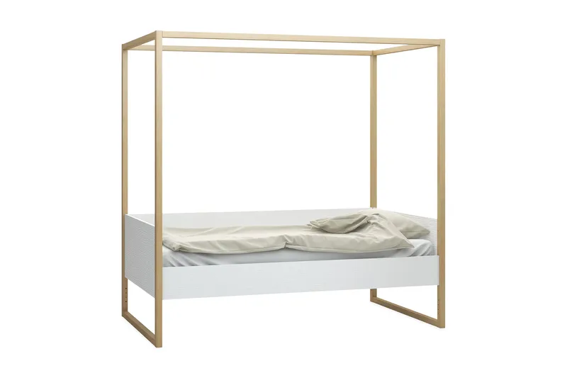 4You Säng 90x200 cm Vit/Trä/Natur, VOX