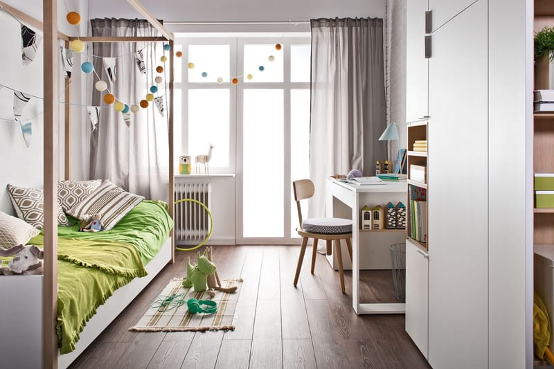 4You Säng 90x200 cm Vit/Trä/Natur - VOX - Möbler - Sovrum - Sängar - Himmelsäng