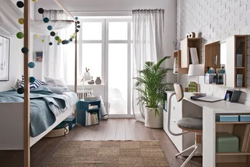 4You Säng 90x200 cm Vit/Trä/Natur - VOX - Möbler - Sovrum - Sängar - Himmelsäng