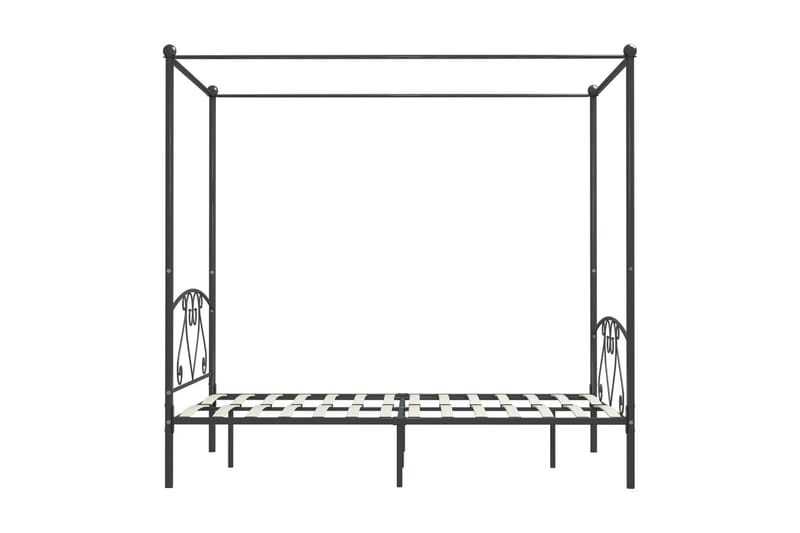 Himmelsäng grå metall 160x200 cm - Grå - Möbler - Sovrum - Sängar - Himmelsäng