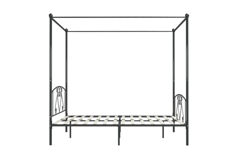 Himmelsäng grå metall 180x200 cm - Grå - Möbler - Sovrum - Sängar - Himmelsäng