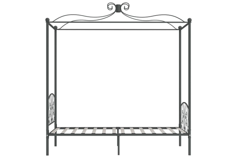 Himmelsäng grå metall 90x200 cm - Grå - Möbler - Sovrum - Sängar - Himmelsäng