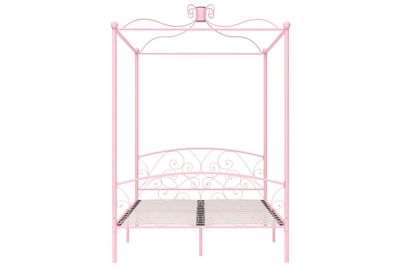Himmelsäng rosa metall 120x200 cm - Rosa - Möbler - Sovrum - Sängar - Himmelsäng
