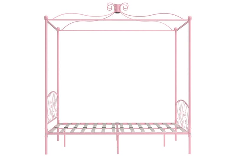 Himmelsäng rosa metall 120x200 cm - Rosa - Möbler - Sovrum - Sängar - Himmelsäng