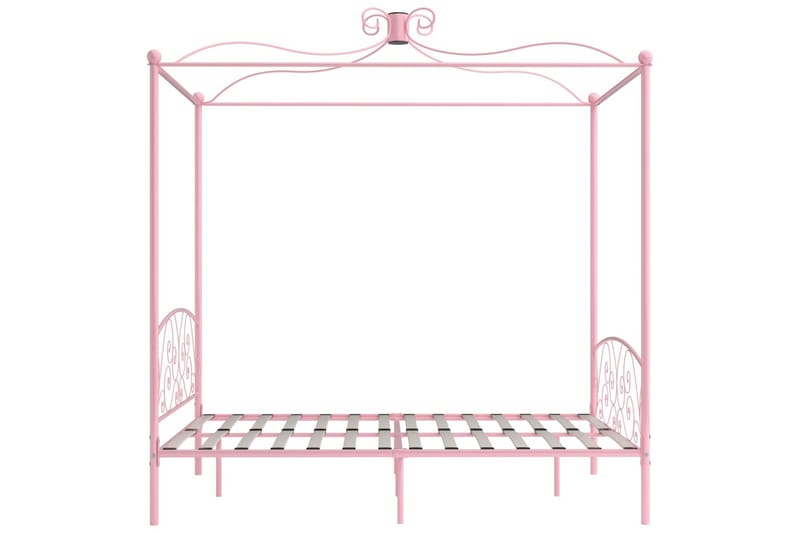 Himmelsäng rosa metall 160x200 cm - Rosa - Möbler - Sovrum - Sängar - Himmelsäng