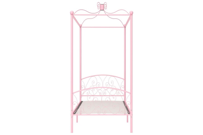 Himmelsäng rosa metall 90x200 cm - Rosa - Möbler - Sovrum - Sängar - Himmelsäng