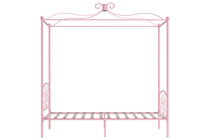 Himmelsäng rosa metall 90x200 cm - Rosa - Möbler - Sovrum - Sängar - Himmelsäng