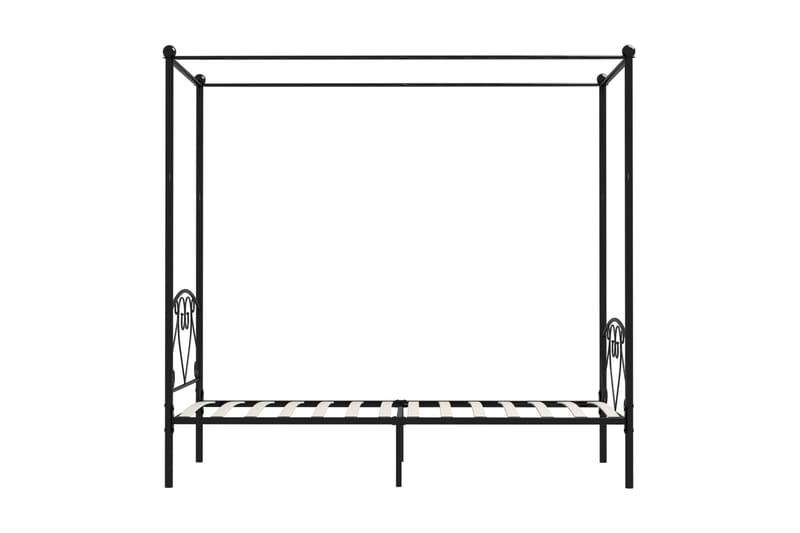 Himmelsäng svart metall 100x200 cm - Svart - Möbler - Sovrum - Sängar - Himmelsäng