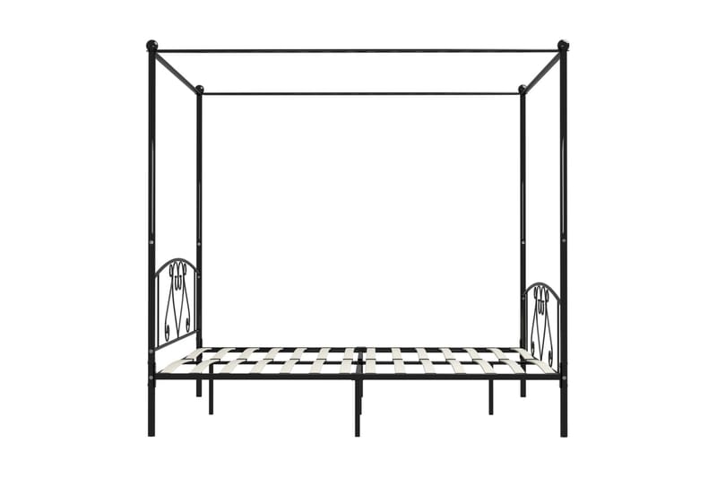 Himmelsäng svart metall 200x200 cm - Svart - Möbler - Sovrum - Sängar - Himmelsäng
