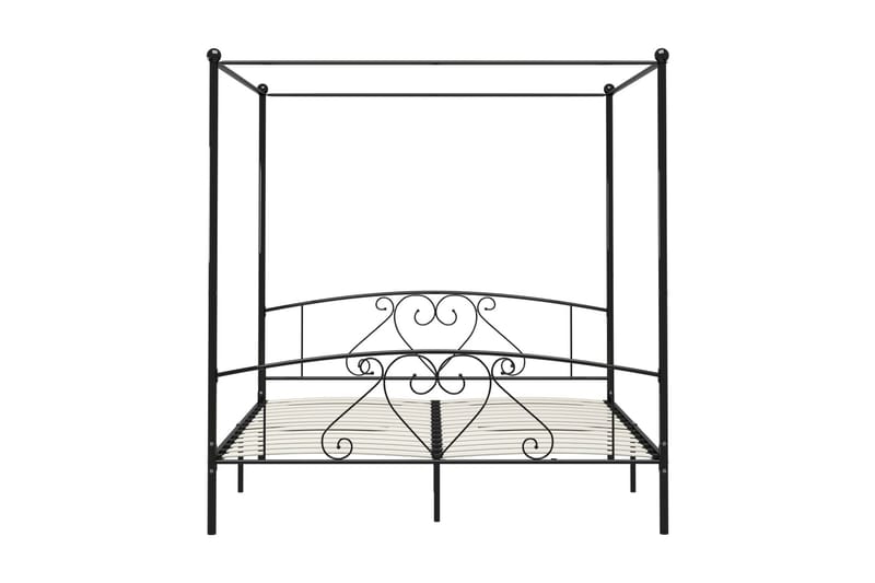 Himmelsäng svart metall 200x200 cm - Svart - Möbler - Sovrum - Sängar - Himmelsäng