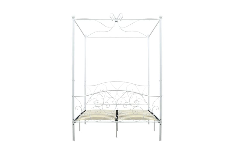Himmelsäng vit metall 140x200 cm - Vit - Möbler - Sovrum - Sängar - Himmelsäng