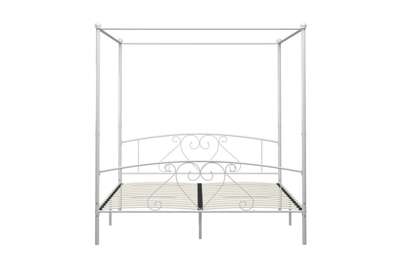 Himmelsäng vit metall 180x200 cm - Vit - Möbler - Sovrum - Sängar - Himmelsäng