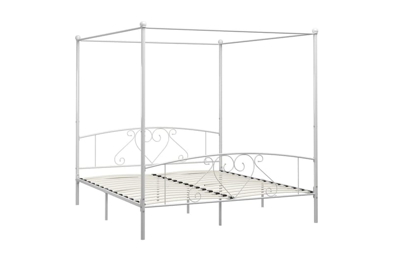 Himmelsäng vit metall 180x200 cm - Vit - Möbler - Sovrum - Sängar - Himmelsäng
