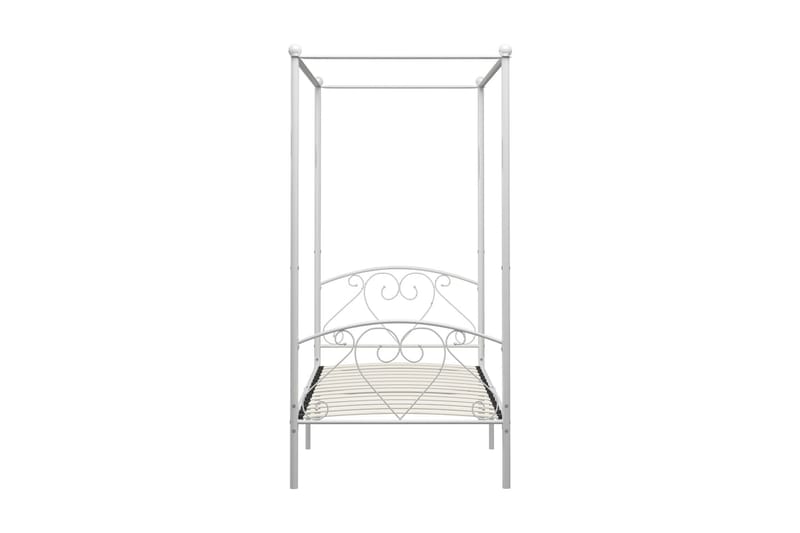 Himmelsäng vit metall 90x200 cm - Vit - Möbler - Sovrum - Sängar - Himmelsäng