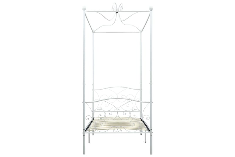 Himmelsäng vit metall 90x200 cm - Vit - Möbler - Sovrum - Sängar - Himmelsäng