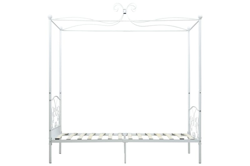 Himmelsäng vit metall 90x200 cm - Vit - Möbler - Sovrum - Sängar - Himmelsäng