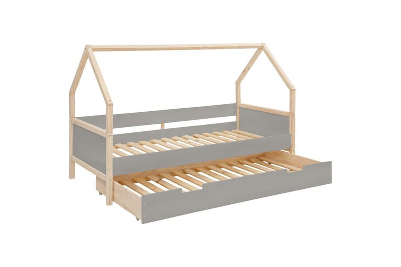 Himmelsäng Square Line Grå, 205x96x133 cm - Grå, 205x96x133 cm - Möbler - Sovrum - Sängar - Himmelsäng