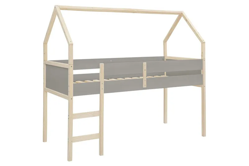 Himmelsäng Square Line Grå, 205x96x184 cm, Grå, 205x96x184 cm