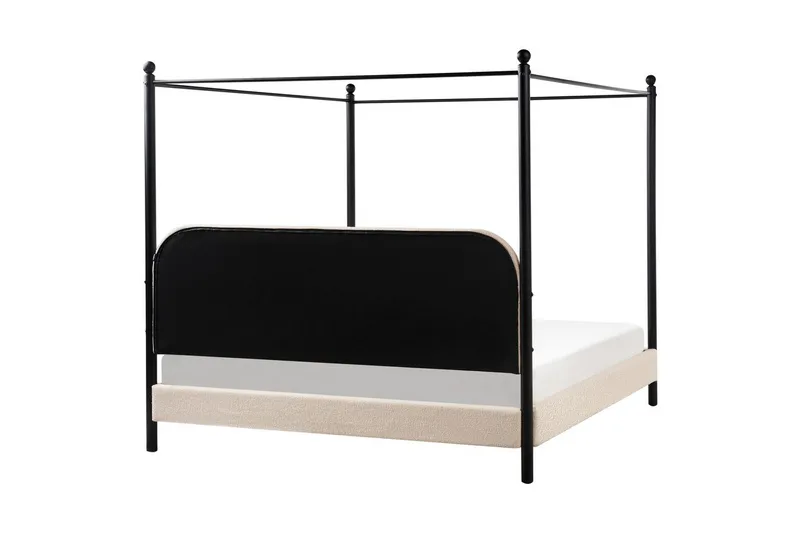 Himmelssäng Dannemois - Beige, svart, 180x200 cm - Möbler - Sovrum - Sängar - Himmelsäng