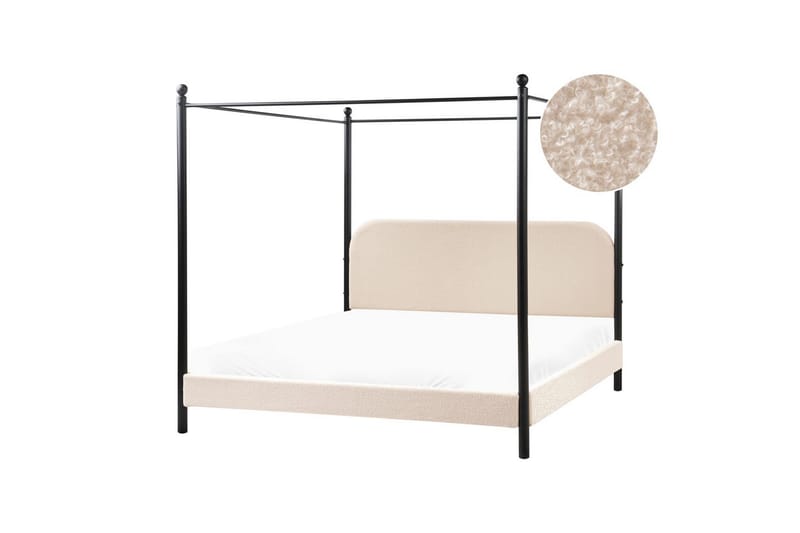 Himmelssäng Dannemois - Beige, svart, 180x200 cm - Möbler - Sovrum - Sängar - Himmelsäng