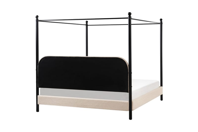 Himmelssäng Dannemois - Beige, svart, 180x200 cm - Möbler - Sovrum - Sängar - Himmelsäng