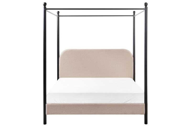 Himmelssäng Dannemois - Taupe, svart, 140x200 cm - Möbler - Sovrum - Sängar - Himmelsäng