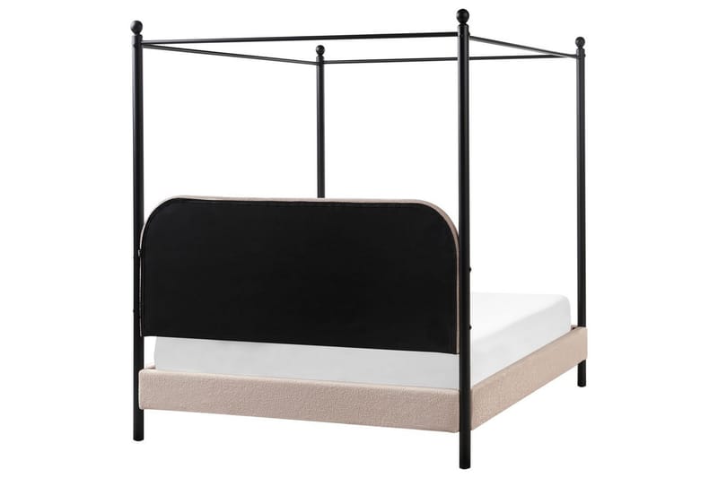 Himmelssäng Dannemois - Taupe, svart, 140x200 cm - Möbler - Sovrum - Sängar - Himmelsäng