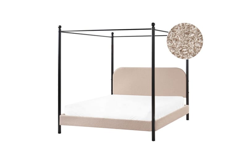 Himmelssäng Dannemois - Taupe, svart, 160x200 cm - Möbler - Sovrum - Sängar - Himmelsäng