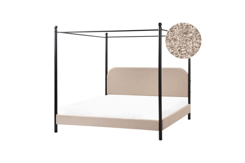 Himmelssäng Dannemois - Taupe, svart, 180x200 cm - Möbler - Sovrum - Sängar - Himmelsäng