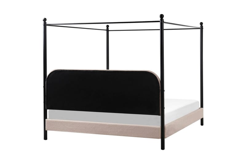 Himmelssäng Dannemois - Taupe, svart, 180x200 cm - Möbler - Sovrum - Sängar - Himmelsäng