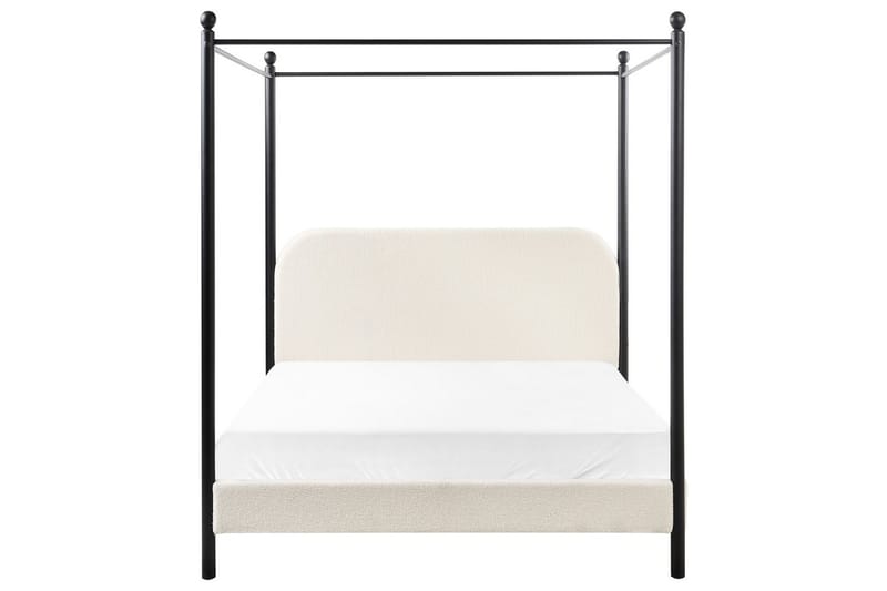 Himmelssäng Dannemois - Vit, Svart, 140x200 cm - Möbler - Sovrum - Sängar - Himmelsäng